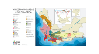 Weinanbaugebiete Südafrika Karte | Wine of South Africa